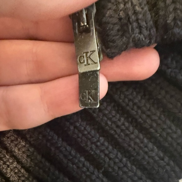 Calvin Klein Lamb Wool&Leather Jacked Made In Italy Size L - Picture 6 of 9